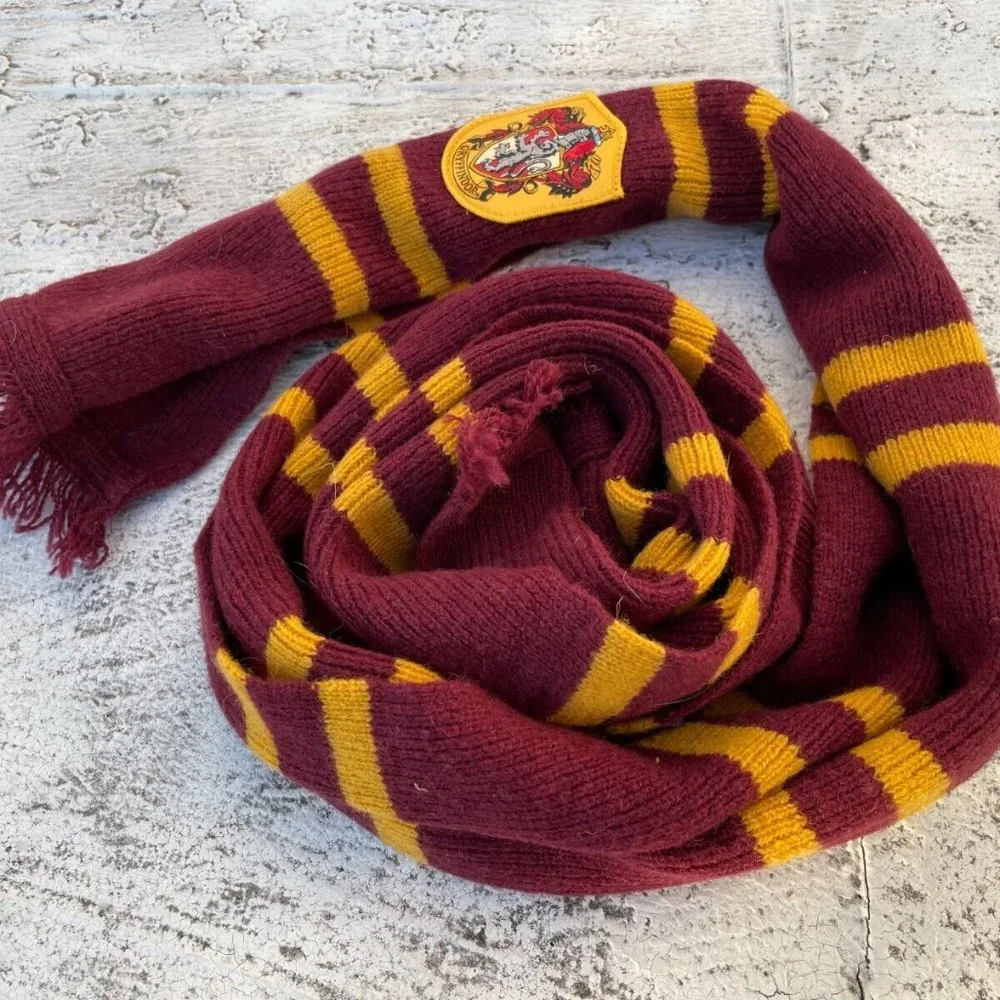 Harry Potter Scarf Red/Yellow Long Scarf 100% Wool Scarf Unisex